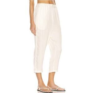 Nili Lotan Women’s Size XS Ivory Safi Satin Drop Crotch Crop Pull On Pants